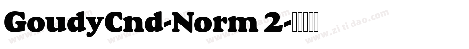 GoudyCnd-Norm 2字体转换